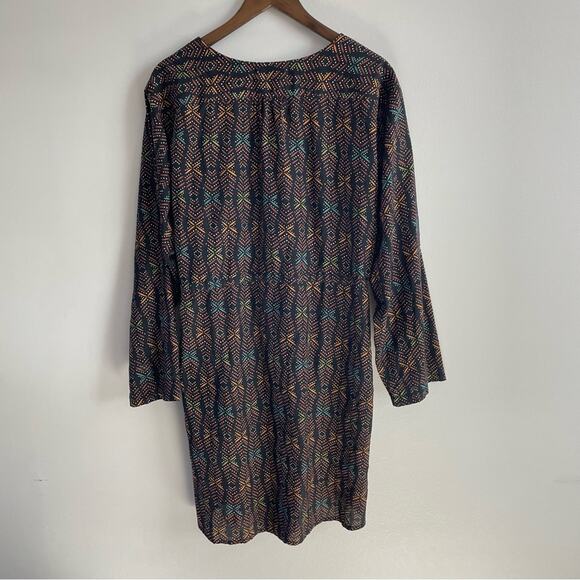 Gudrun Sjöden | Womens Black & Multicolor Geometric Print Modal Dress Drawstring - Picture 3 of 7